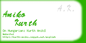 aniko kurth business card